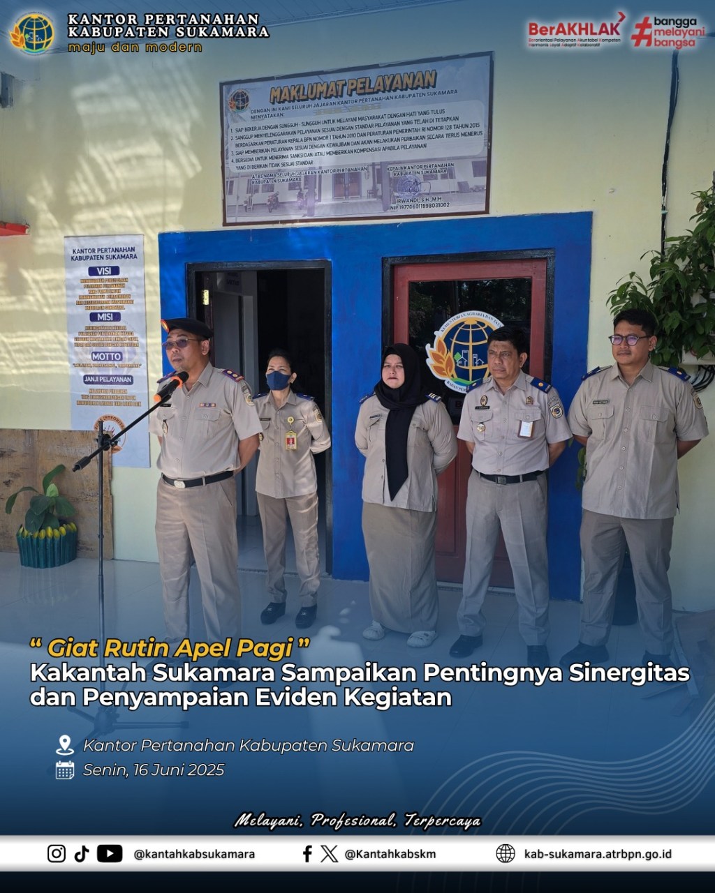 Apel Pagi oleh Kantah Sukamara Edisi 16 Juni 2025