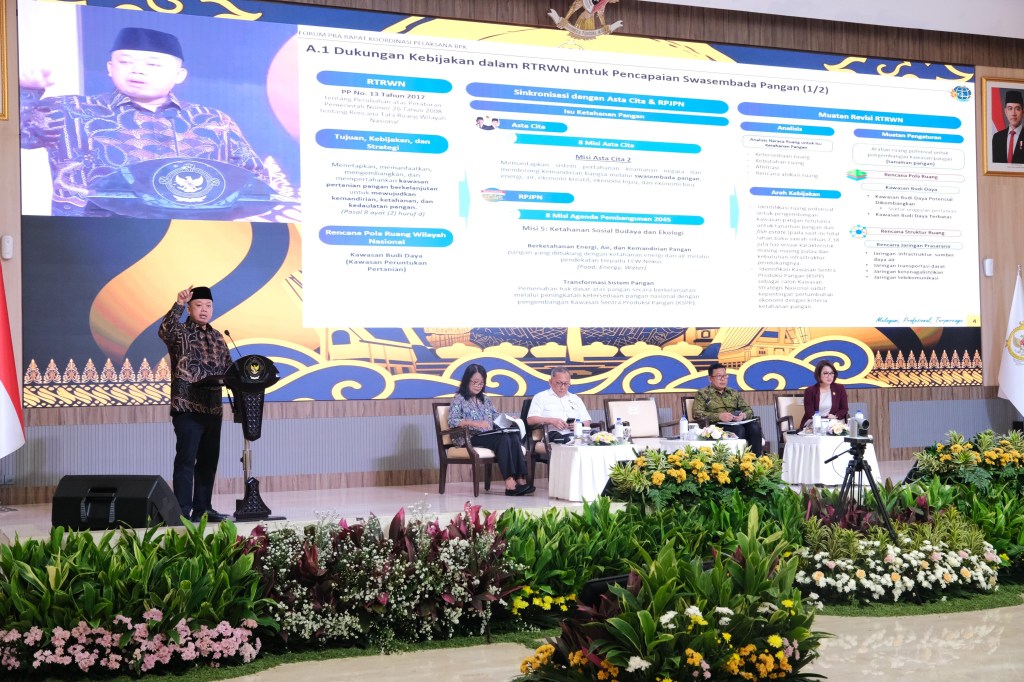 Jadi Pembicara di Pra Rakor BPK, Menteri Nusron Tegaskan Tanah adalah Fondasi Ketahanan&nbsp;Pangan