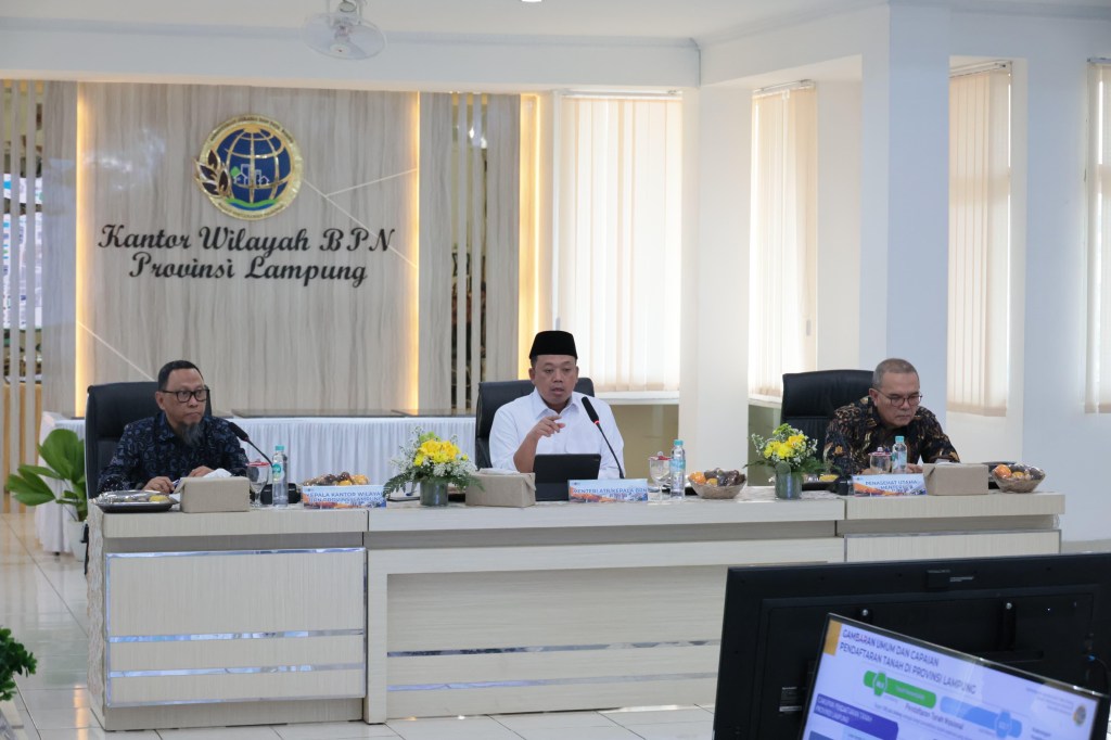 Imbau Percepat Pemetaan dan Pemanfaatan Lahan ke Jajaran Kanwil BPN Provinsi Lampung, Menteri Nusron: Tidak Bisa Pakai Pola Kerja&nbsp;Lama