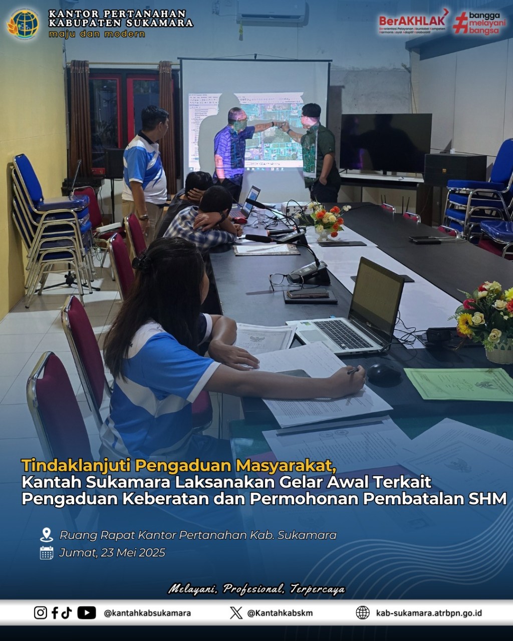 Tindaklanjuti Pengaduan Masyarakat, Kantah Sukamara Laksanakan Gelar Awal Terkait Pengaduan Keberatan dan Permohonan Pembatalan&nbsp;SHM