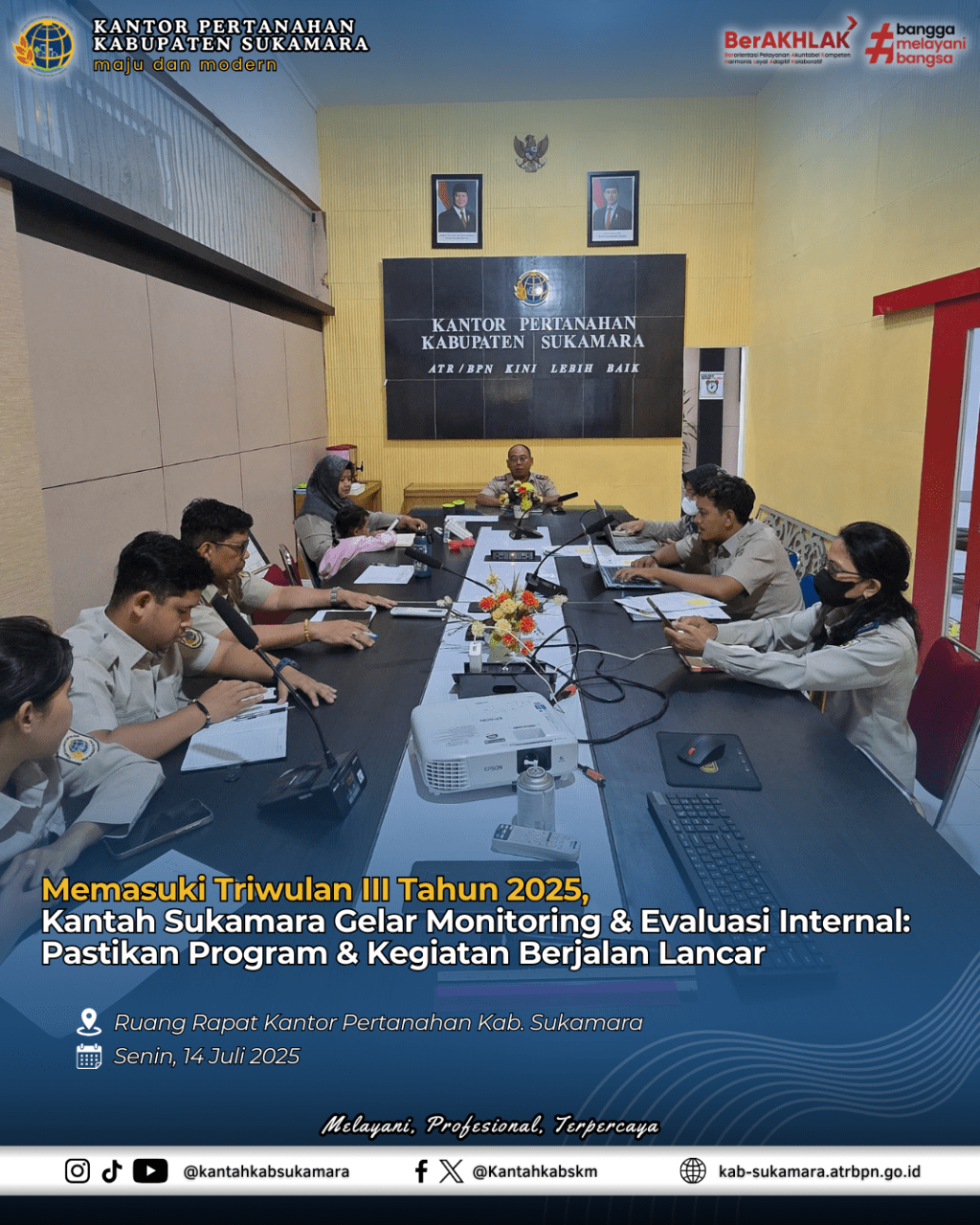 Memasuki Triwulan III Tahun 2025, Kakantah Sukamara Gelar Monitoring & Evaluasi Internal: Pastikan Program & Kegiatan Berjalan&nbsp;Lancar