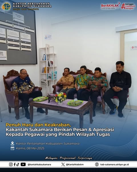 Penuh Haru dan Keakraban, Kakantah Sukamara Berikan Pesan & Apresiasi Kepada Pegawai yang Pindah Wilayah&nbsp;Tugas