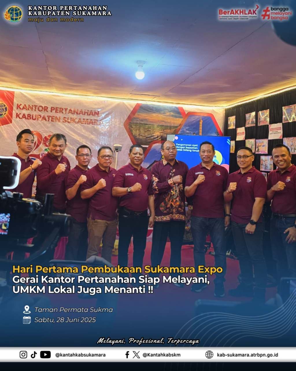 Hari Pertama Pembukaan Sukamara Expo, Gerai Kantor Pertanahan Siap Melayani, UMKM Lokal juga menanti&nbsp;!!