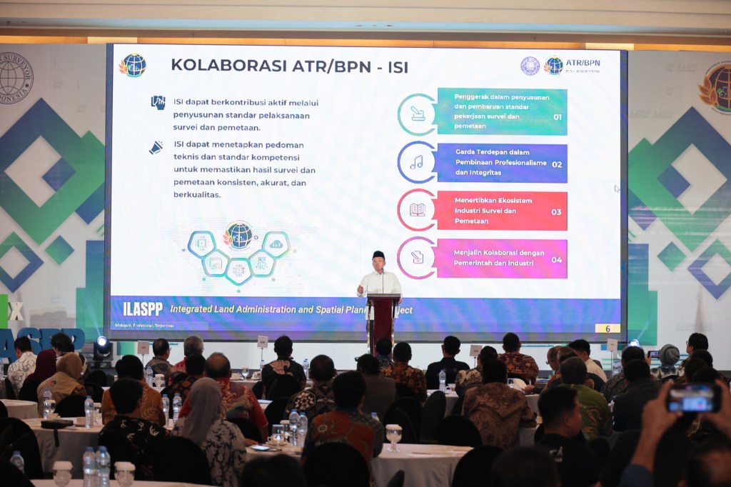 Menteri Nusron Bicarakan Soal Pentingnya Akurasi Peta di HUT ke-53 Ikatan Surveyor&nbsp;Indonesia