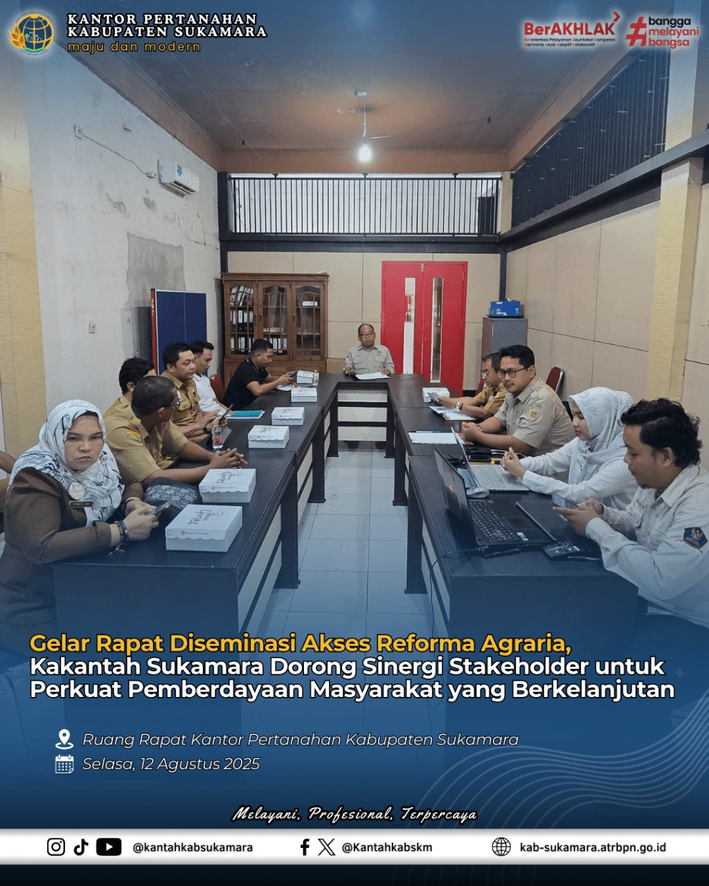 Gelar Rapat Diseminasi Akses Reforma Agraria,Kakantah Sukamara Dorong Sinergi Stakeholder untukPerkuat Pemberdayaan Masyarakat yang&nbsp;Berkelanjutan