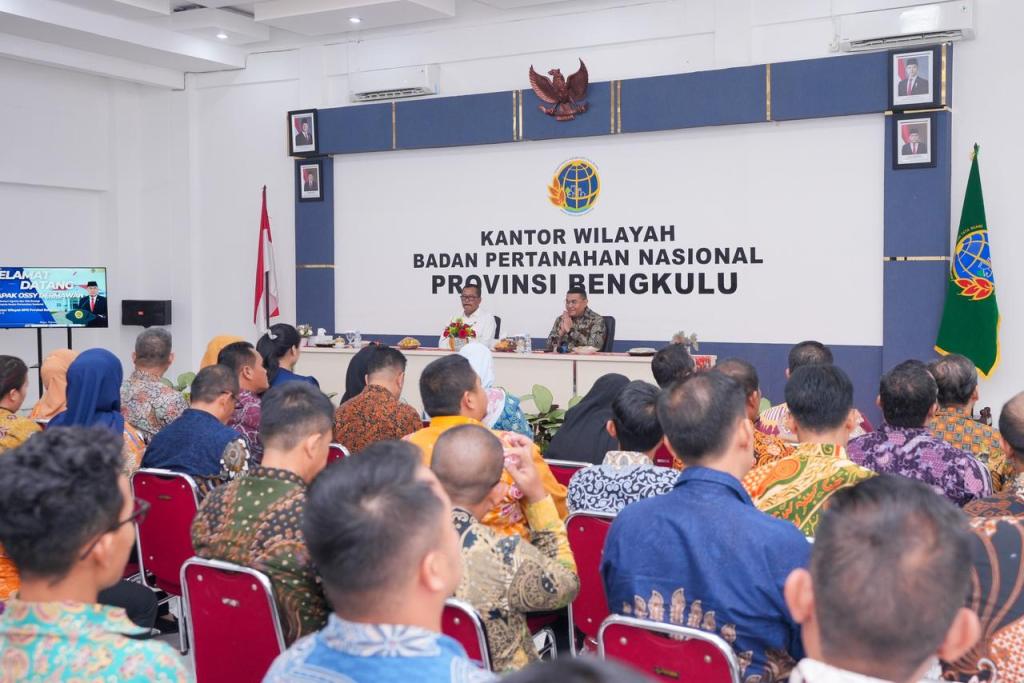 Pesan Wamen Ossy ke Jajaran Kanwil BPN Provinsi Bengkulu: Peraturan Perundangan Harus sebagai&nbsp;Prinsip