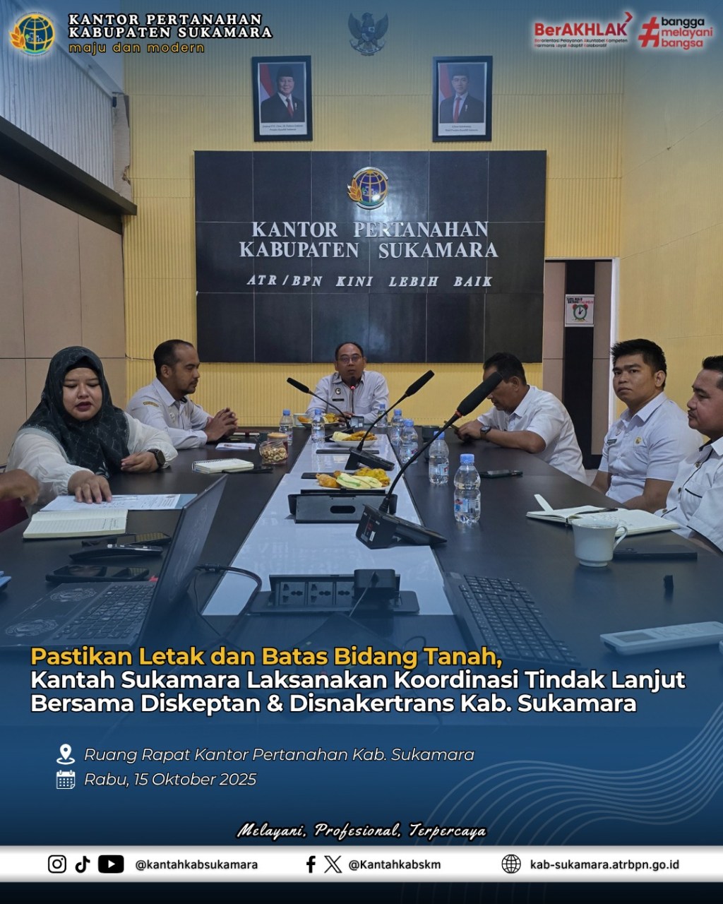 Pastikan Letak dan Batas Bidang Tanah, Kantah Sukamara Laksanakan Koordinasi Tindak Lanjut Bersama Diskeptan & Disnakertrans Kab. SukamaraPastikan Letak dan Batas Bidang Tanah, Kantah Sukamara Laksanakan Koordinasi Tindak Lanjut Bersama Diskeptan & Disnakertrans Kab.&nbsp;Sukamara