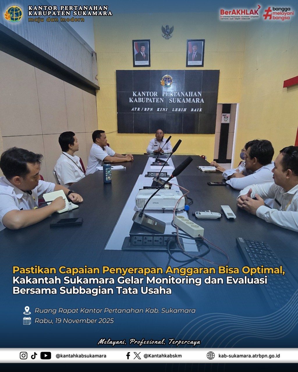 Pastikan Capaian Penyerapan Anggaran Bisa Optimal, Kakantah Sukamara Gelar Monitoring dan Evaluasi Bersama Subbagian Tata&nbsp;Usaha