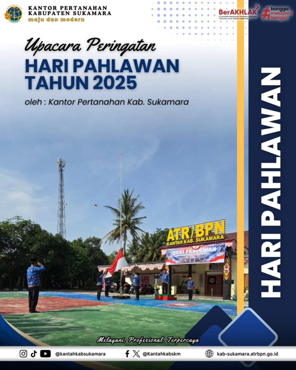 Kantor Pertanahan Kabupaten Sukamara Gelar Upacara Peringatan Hari Pahlawan Tahun&nbsp;2025