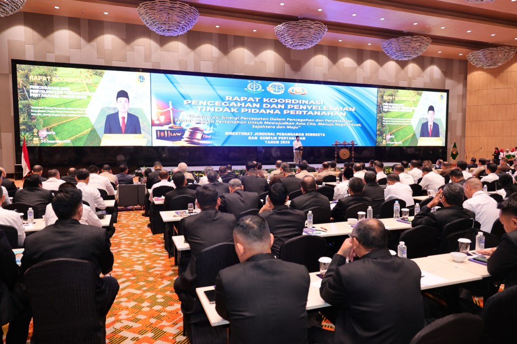 Buka Rakor Pencegahan dan Penyelesaian Tindak Pidana Pertanahan, Menteri Nusron Ajak APH Pererat Kolaborasi Berantas Mafia&nbsp;Tanah