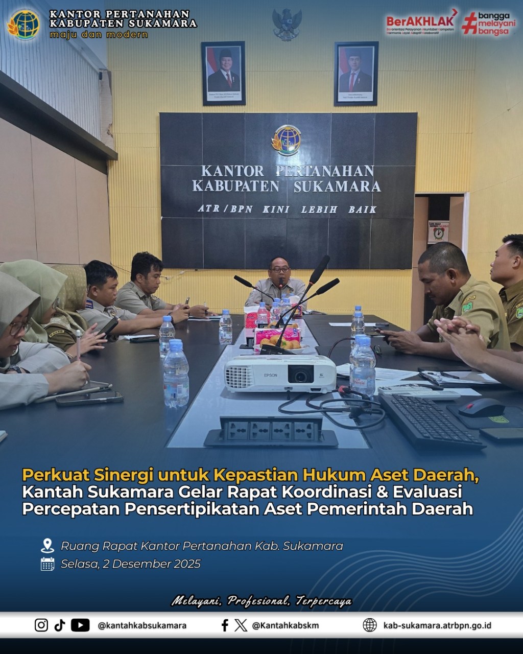 Perkuat Sinergi untuk Kepastian Hukum Aset Daerah, Kantah Sukamara Gelar Rapat Koordinasi & Evaluasi Percepatan Pensertipikatan Aset Pemerintah&nbsp;Daerah