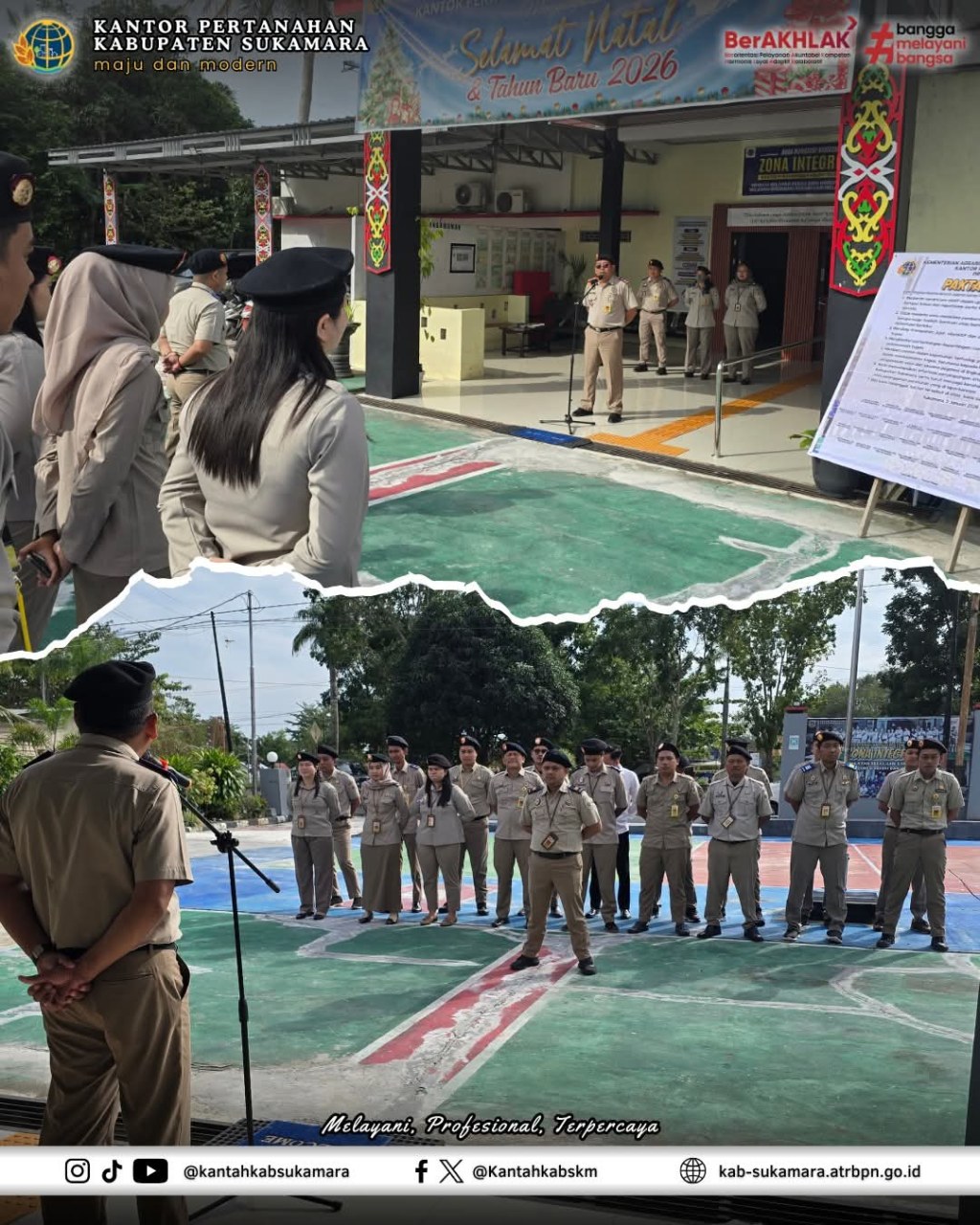 Giat Rutin Apel Pagi: Kakantah Sukamara Sampaikan Hasil Evaluasi Kinerja Tahun 2025 dan Penguatan Komitmen Pembangunan Zona Integritas