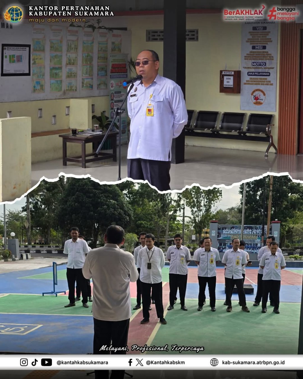 Giat Rutin Apel Pagi: Kakantah Sukamara Dorong Percepatan Sertipikasi Tanah Wakaf dan Aset Pemda Demi Kepastian Hukum dan Tertib&nbsp;Administrasi