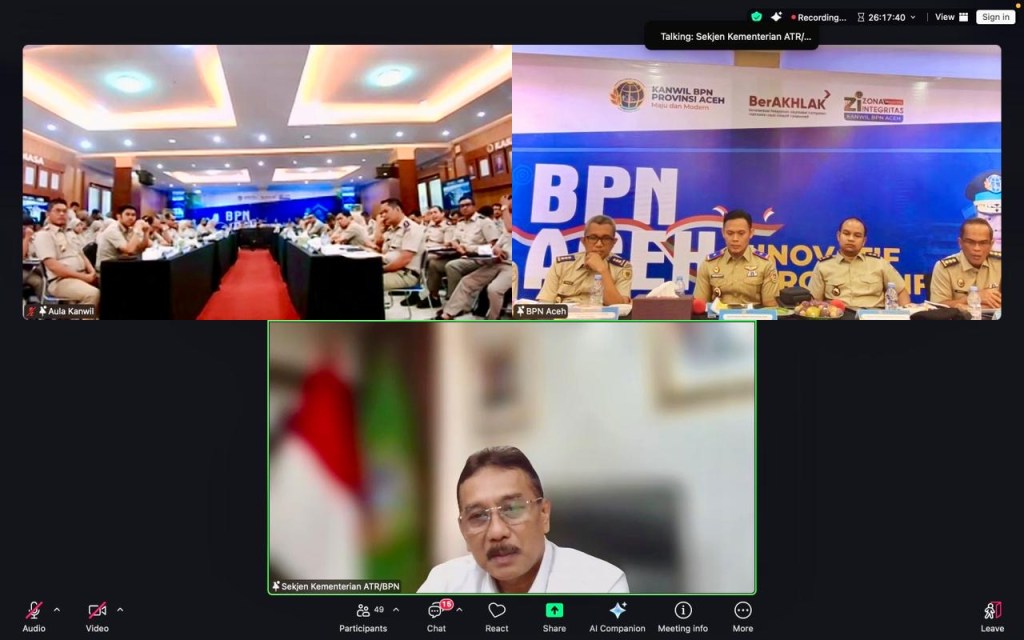 Buka Rakerda Kanwil BPN Provinsi Aceh, Sekjen ATR/BPN Ingatkan Capaian Kinerja Tak Sekadar&nbsp;Angka