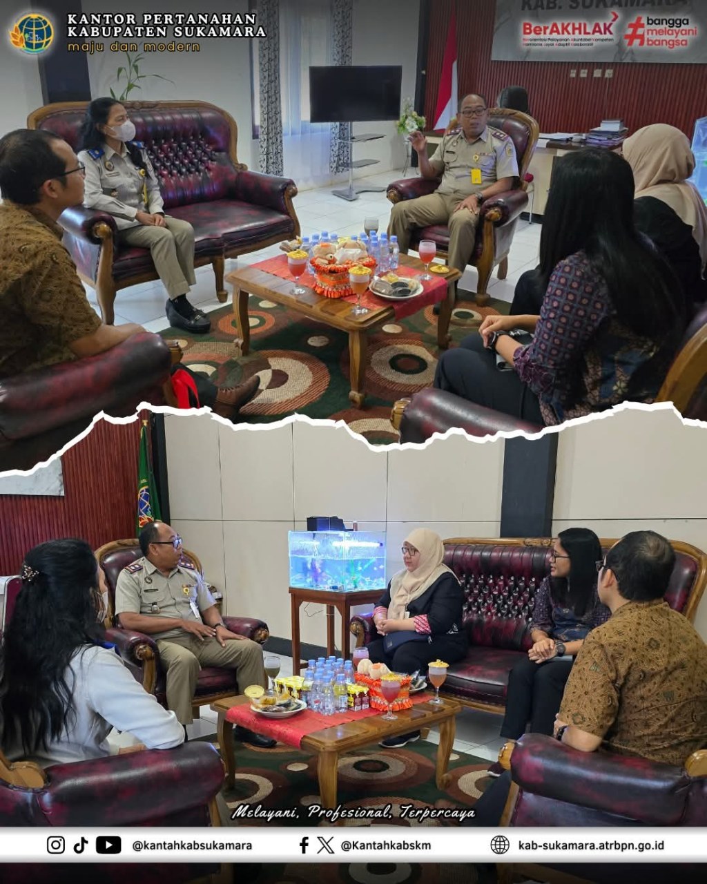 Perkuat Sinergitas Antar Instansi & Dukung Sertipikasi BMN, Kakantah Sukamara Terima Kunjungan Koordinasi KPKNL Pangkalan&nbsp;Bun