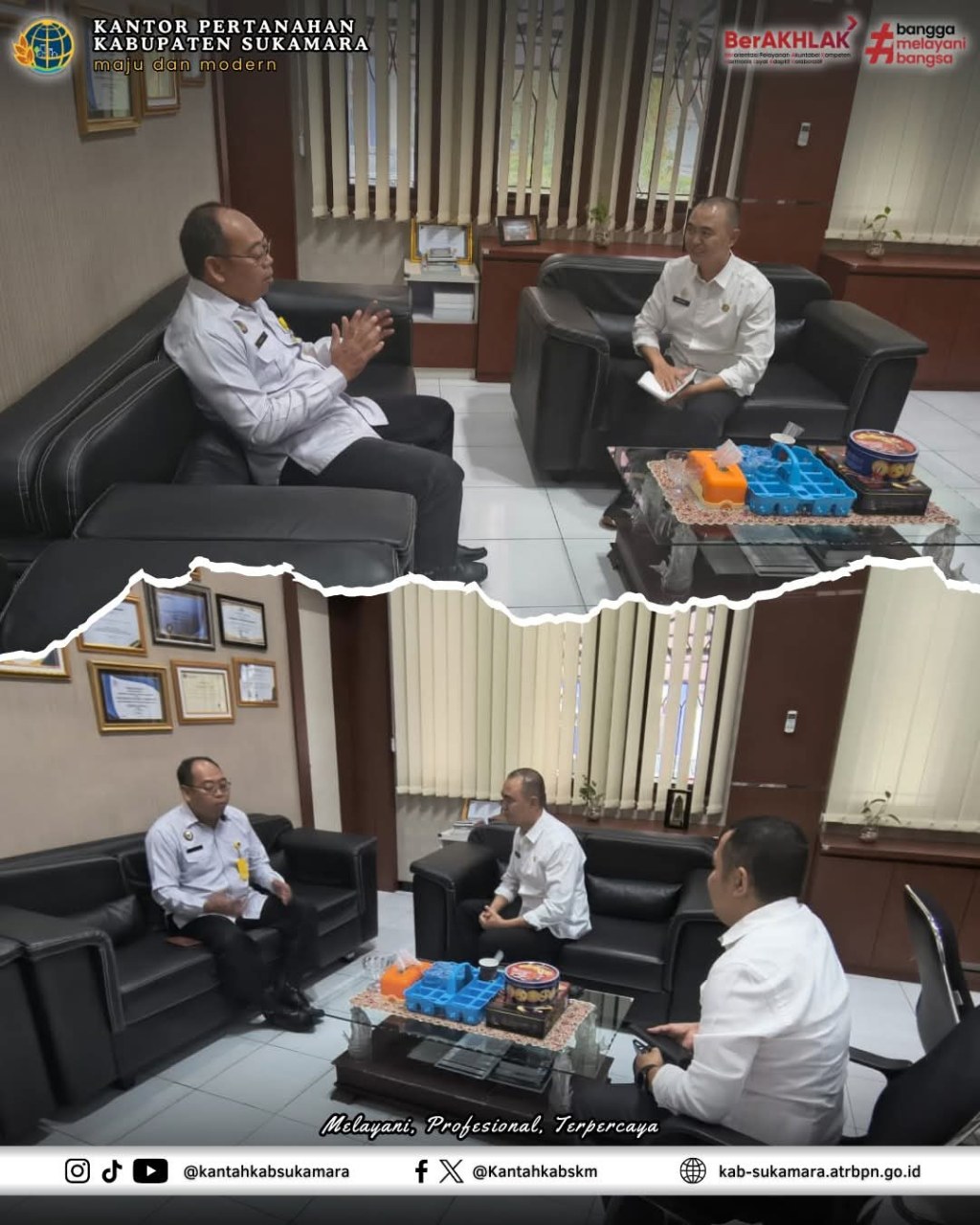 Perkuat Sinergitas Antar Instansi & Dukung Sertipikasi BMD, Kakantah Sukamara Koordinasi Bersama BPKAD Kab. Sukamara Bahas Percepatan Sertipikasi Aset Pemerintah&nbsp;Daerah