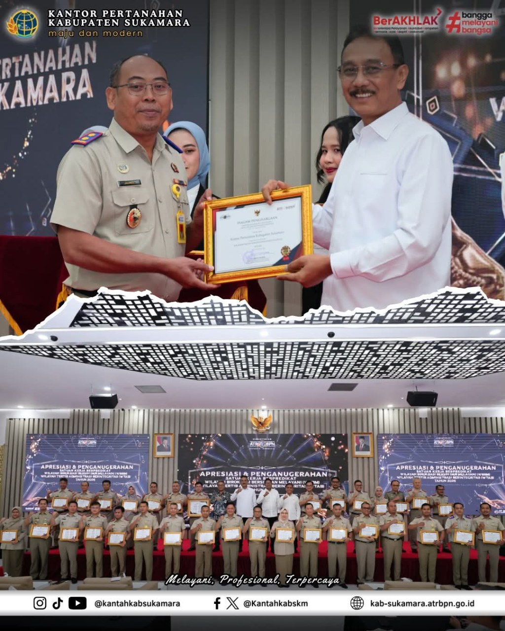 Wujudkan Komitmen dalam Perbaikan Layanan, Kantah Sukamara Raih Predikat WTAB Tahun 2026 Dari Kementerian&nbsp;ATR/BPN