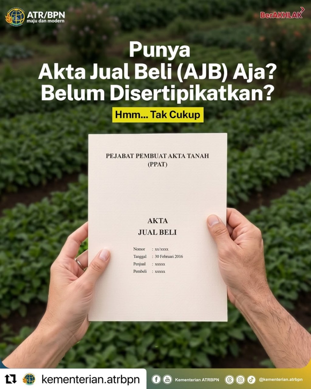Punya AJB Aja? Belum Di&nbsp;Sertipikatkan?