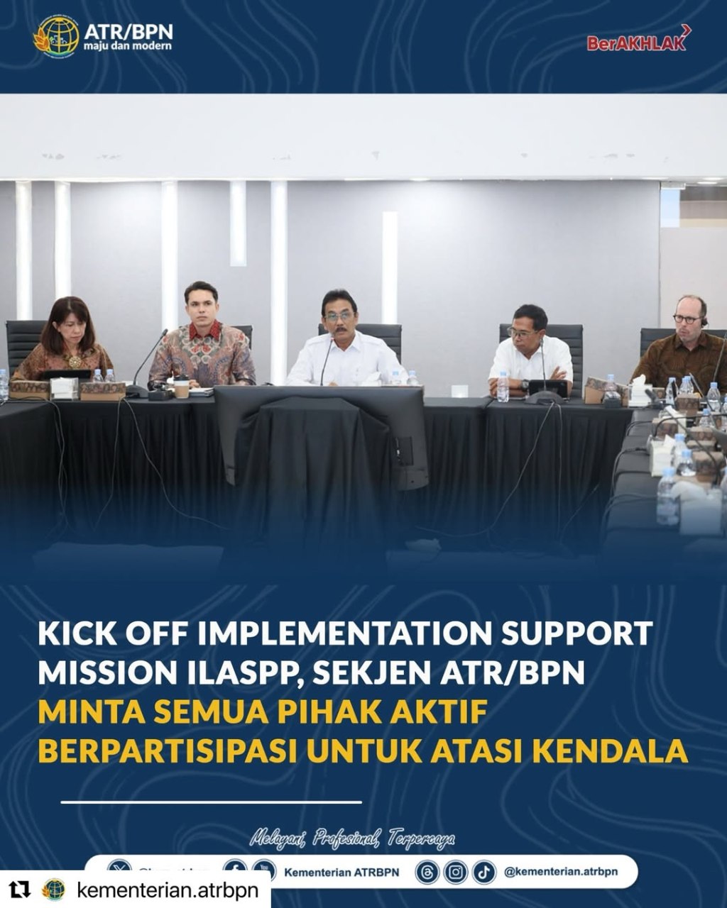 Sekjen ATR?BPN Minta Semua Pihak Aktif Berpatisipasi Atasi Kendala Mission&nbsp;ILASPP
