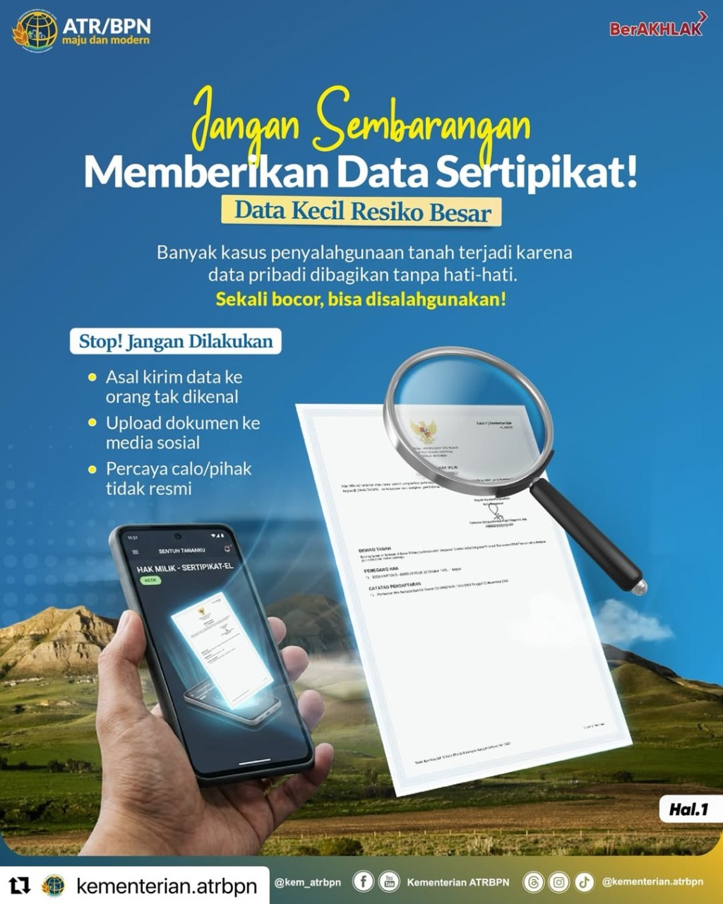 Jangan Sembarangan Memberikan Data Sertipikat!