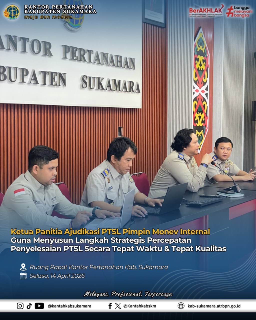 Monev Internal Guna Menyusun Percepatan Penyelesaian PTSL&nbsp;2026