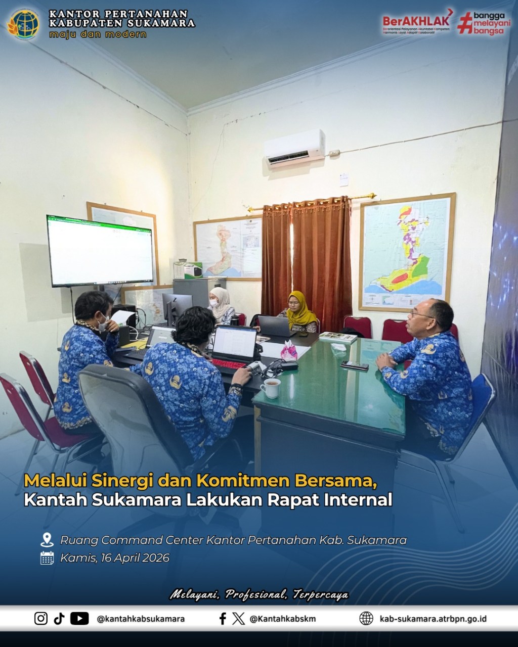 Kantah Sukamara Lakukan Rapat&nbsp;Internal