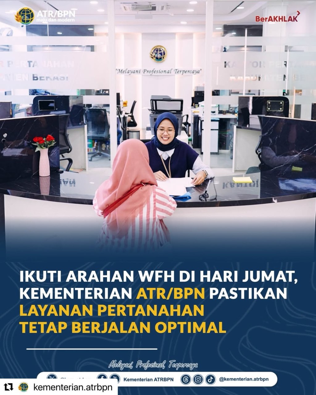 Ikuti Arahan WFH Di Hari Jumat, Kementerian ATR/BPN Pastikan Layanan Pertanahan Berjalan&nbsp;Optimal