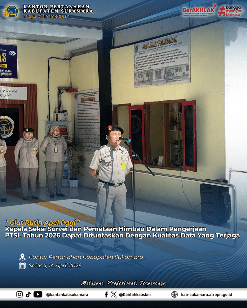 Giat Rutin Apel Pagi Kantor Pertanahan Kab.&nbsp;Sukamara