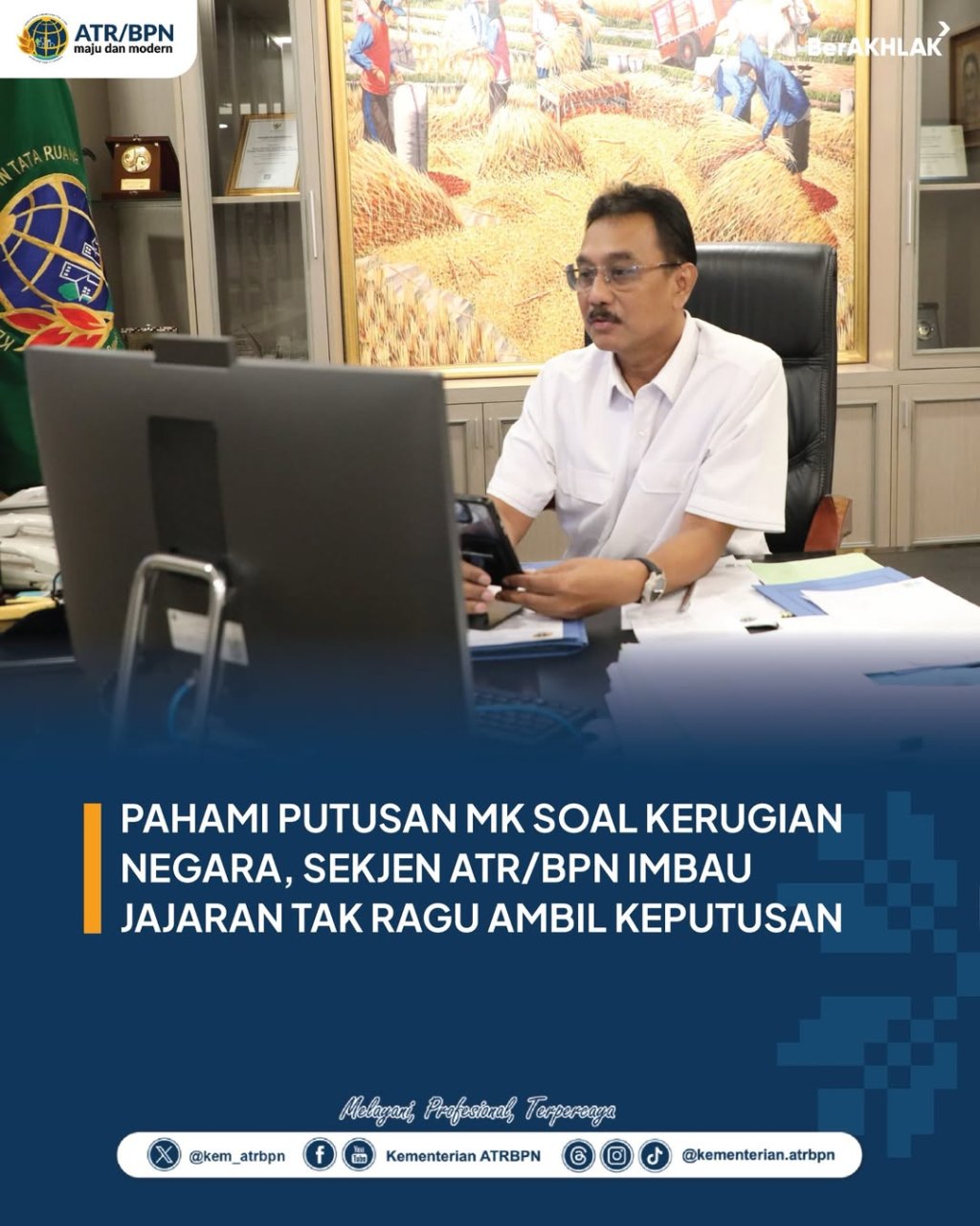 Sekjen ATR/BPN Imbau Jajaran Tak Ragu Ambil&nbsp;Keputusan