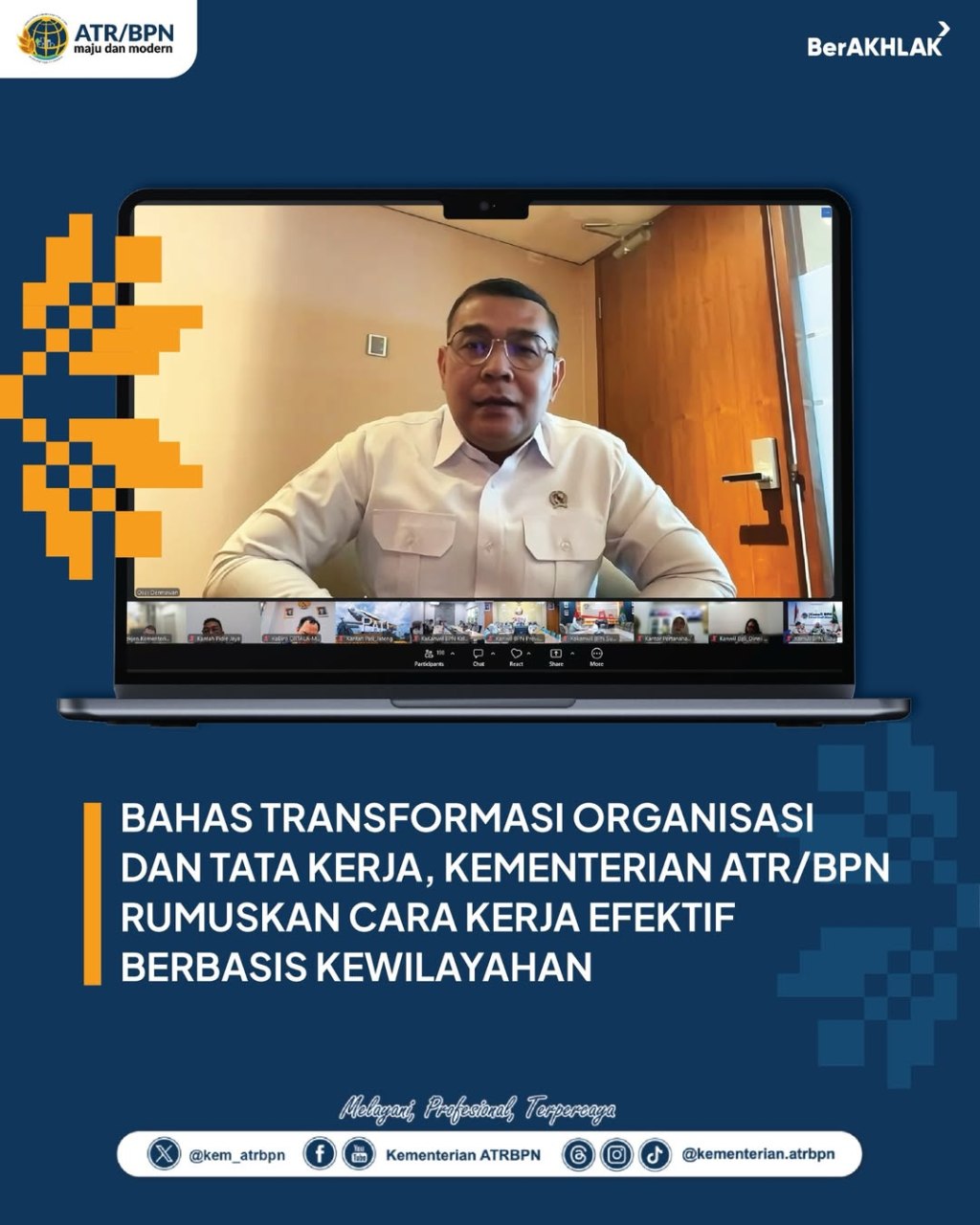 Kementerian ATR/BPN terus mendorong transformasi organisasi dan tata kerja (OTK) guna meningkatkan efektivitas pelayanan pertanahan di berbagai wilayah&nbsp;Indonesia.