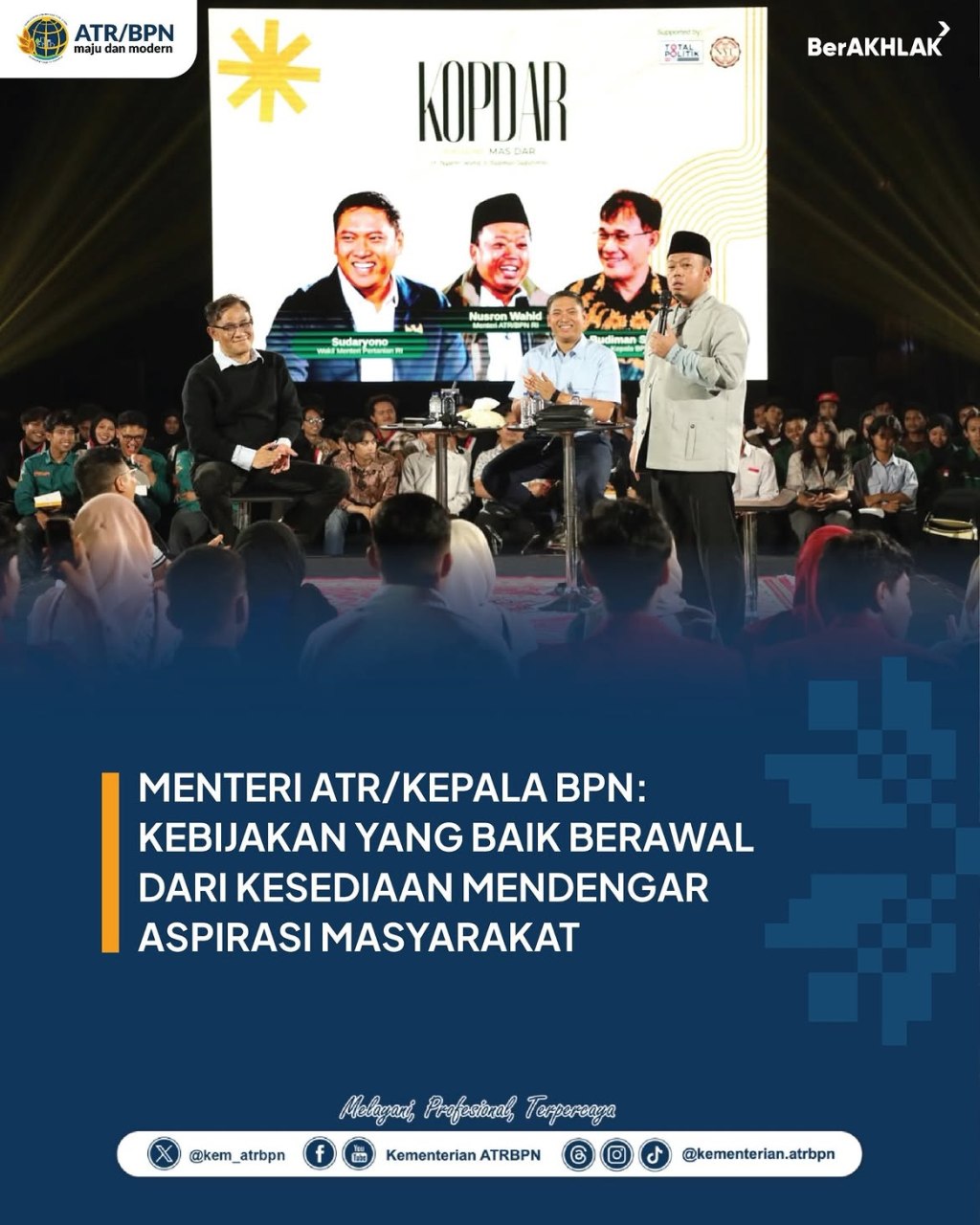 KOPDAR Bareng Mas Dar bertajuk Pancasila Pemersatu Bangsa Indonesia di Universitas Gadjah Mada&nbsp;(UGM)
