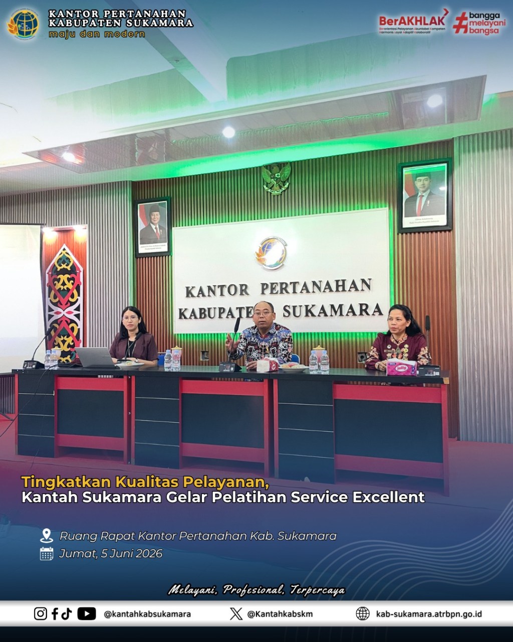 Kantah Sukamara Gelar Pelatihan Service&nbsp;Excellent