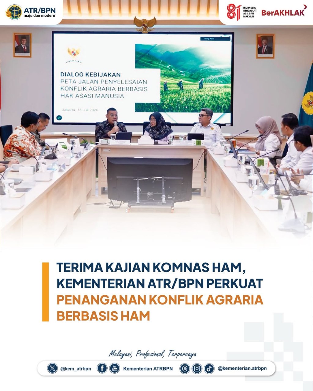 Kementerian ATR/BPN Perkuat Penanganan Konflik Agraria Berbasis&nbsp;HAM