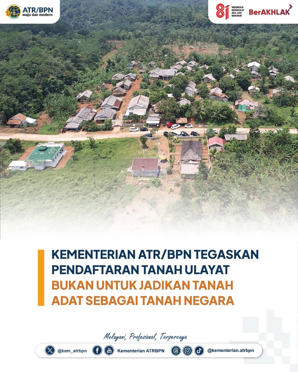 Kementerian ATR/BPN Tegaskan Pendaftaran Tanah Ulayat Bukan Untuk Jadikan Tanah Adat Sebagai Tanah&nbsp;Negara