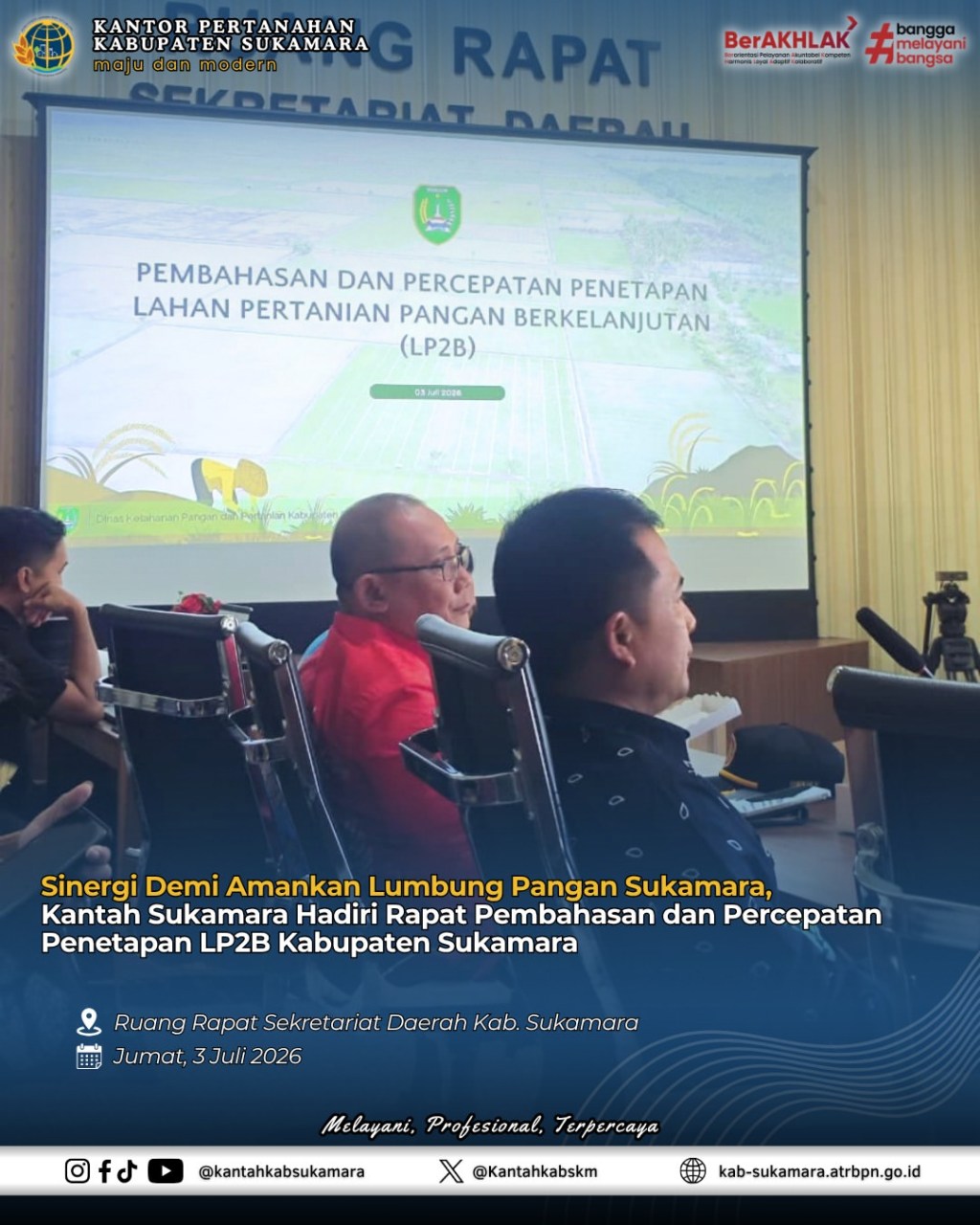 Rapat Pembahasan dan Percepatan Penetapan LP2B&nbsp;Sukamara