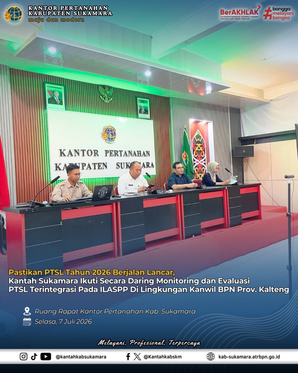 Monitoring dan Evaluasi PTSL Terintegrasi Pada&nbsp;ILASPP
