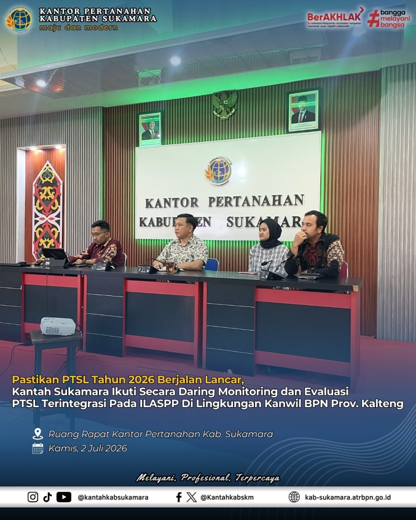 Pastikan PTSL Tahun 2026 Berjalan&nbsp;Lancar