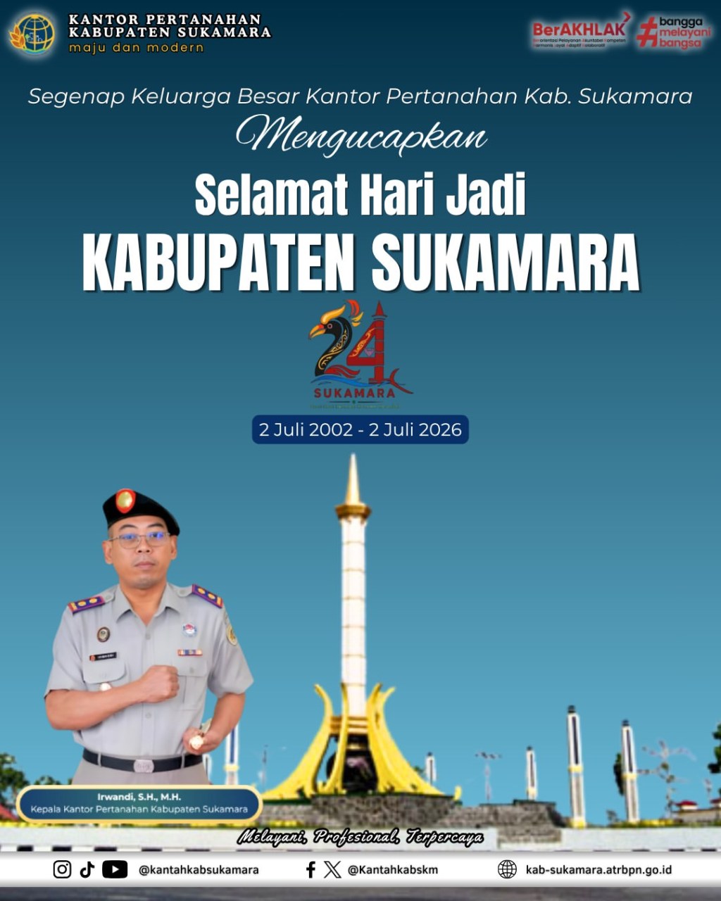 HUT Kabupaten Sukamara Ke-24