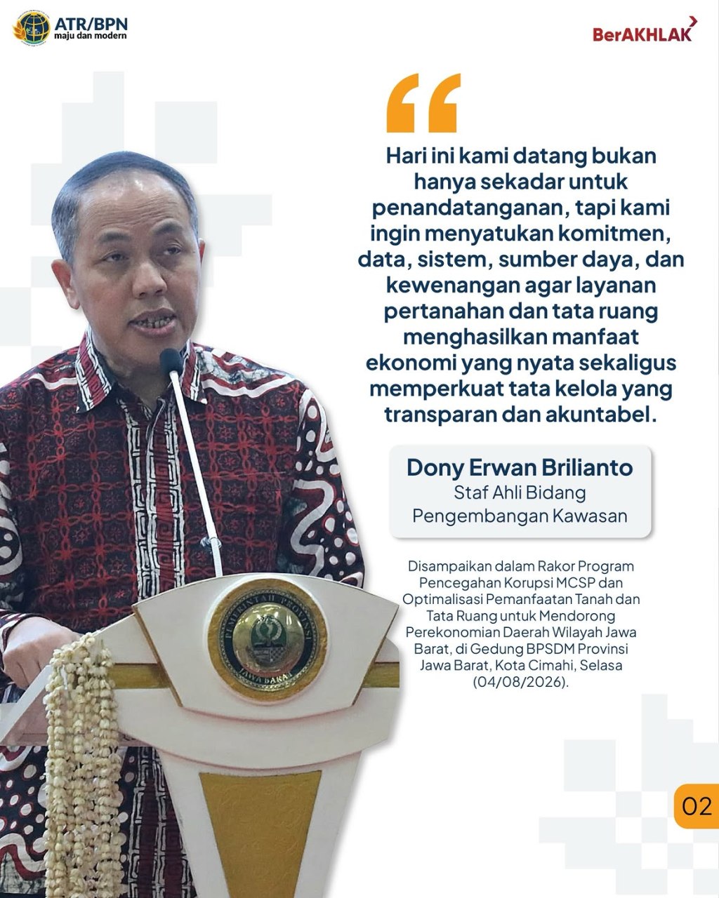 Kementerian ATR/BPN, KPK, dan PEMDA Jawa Barat Sepakati Kerja&nbsp;Sama