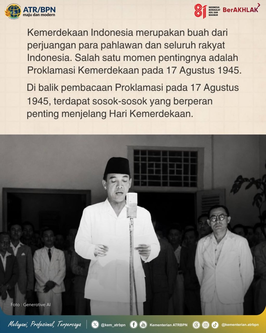 Para Tokoh Bangsa Mengantarkan Lahirnya Proklamasi&nbsp;Indonesia