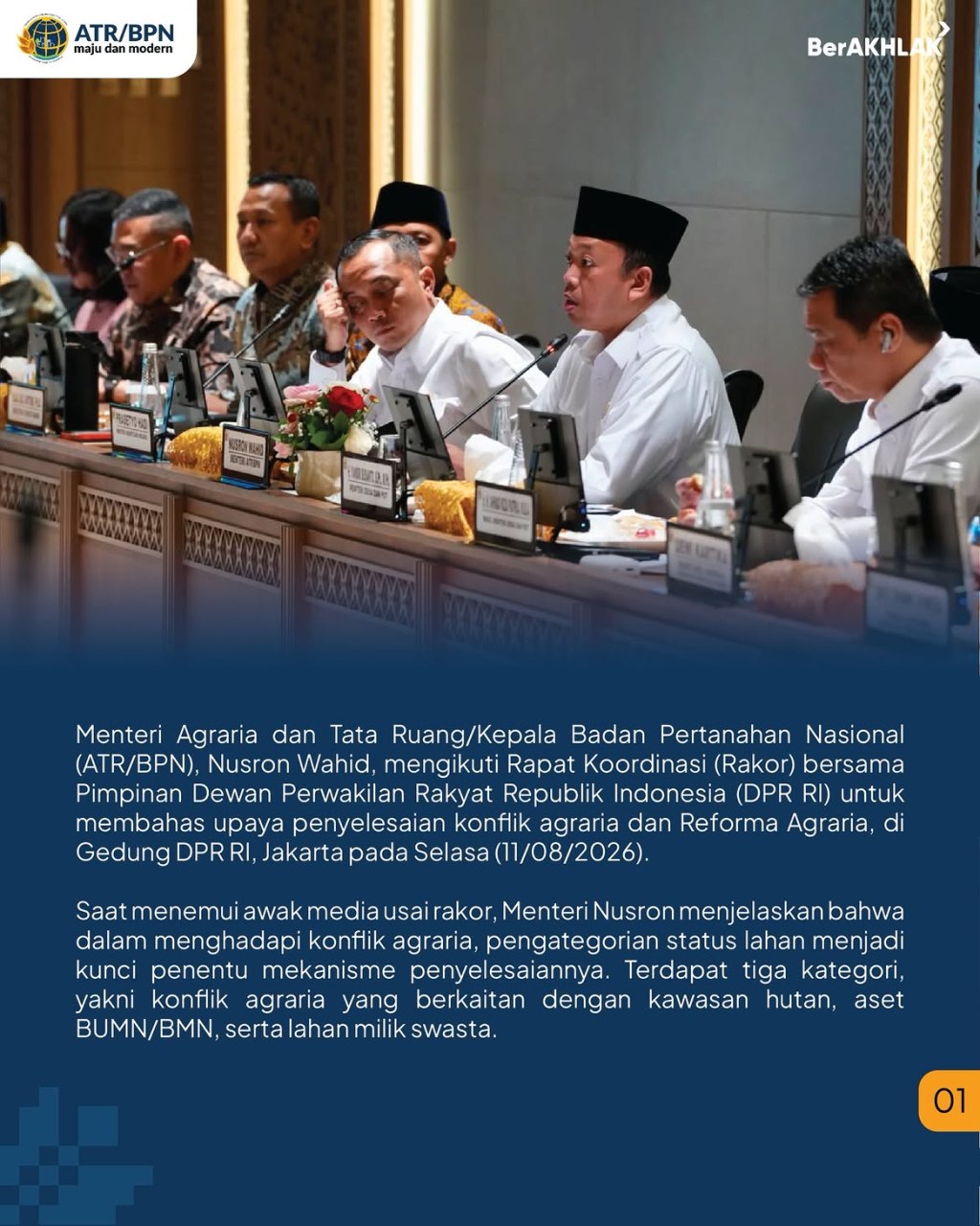 Menteri ATR/BPN Mengikutin Rakor Bersama DPR&nbsp;RI