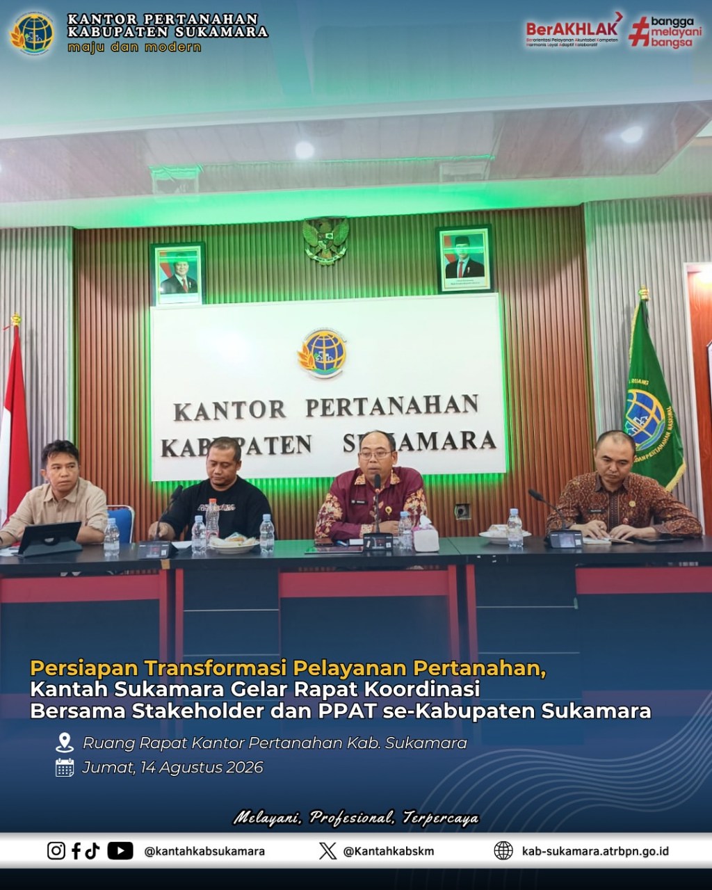Rapat Koordinasi Bersama Stakeholder dam PPAT Se-Kabupaten&nbsp;Sukamara