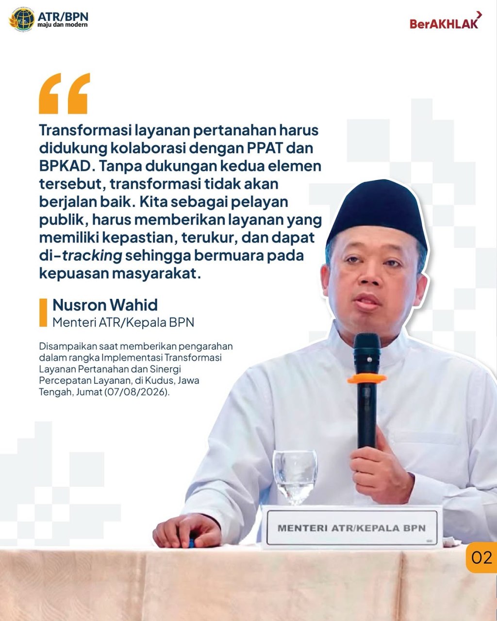 Menteri ATR/BPN Ajak BPKAD dan IPPAT Se-Jateng Perkuat Sinergi Wujudkan Transformasi Layanan&nbsp;Pertanahan