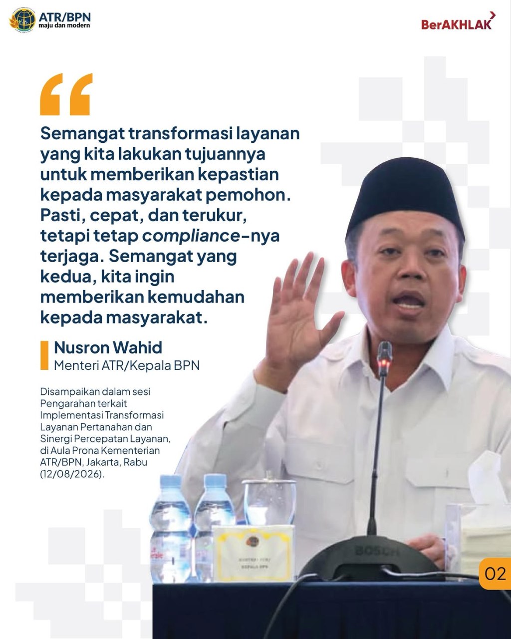 Menteri ATR/BPN Sebarkan Semangat Transformasi Layanan&nbsp;Pertanahan