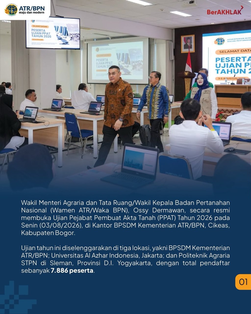 Wamen ATR/BPN Resmi Membuka Ujian PPAT Tahun&nbsp;2026