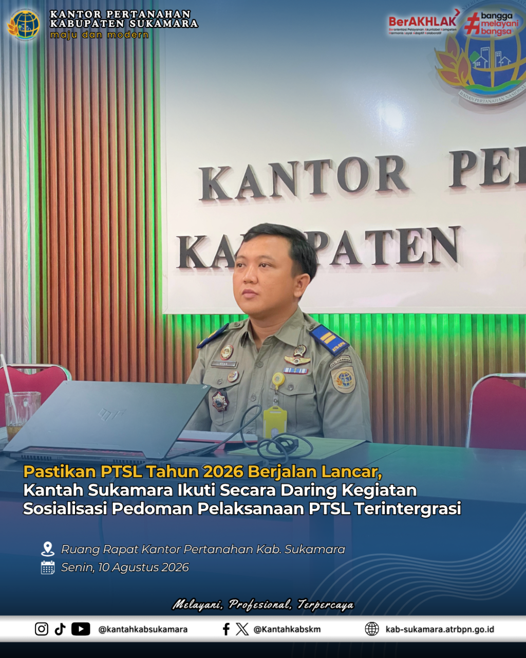 Sosialisasi Pedoman Pelaksanaan PTSL&nbsp;Terintegrasi