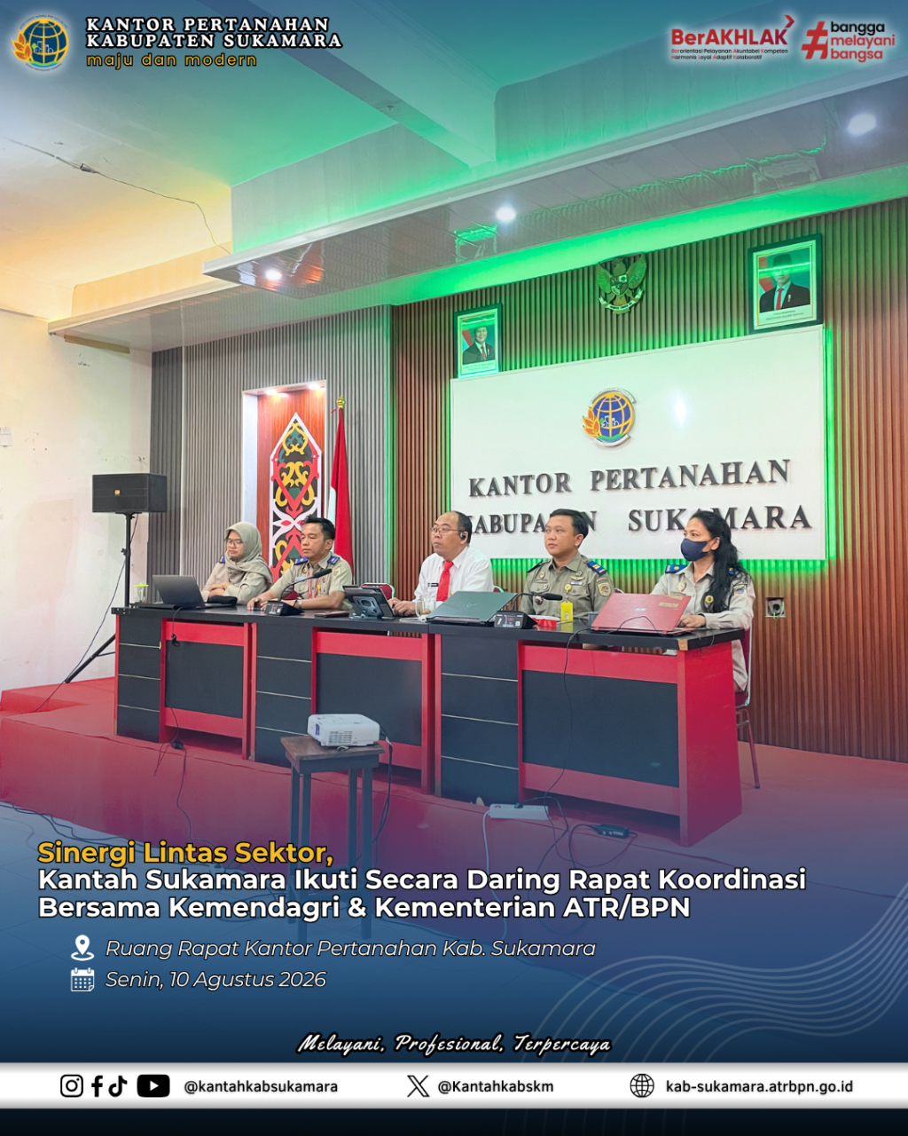 Rapat Koordinasi Secara Daring Bersama Kemendagri dan Kementerian&nbsp;ATR/BPN