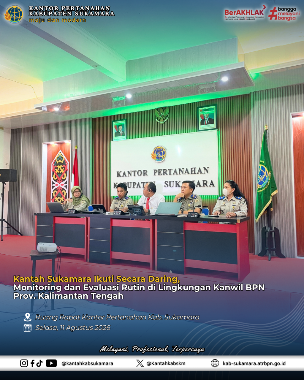 Monev Rutin di Lingkungan Kanwil BPN Prov. Kalimantan&nbsp;Tengah