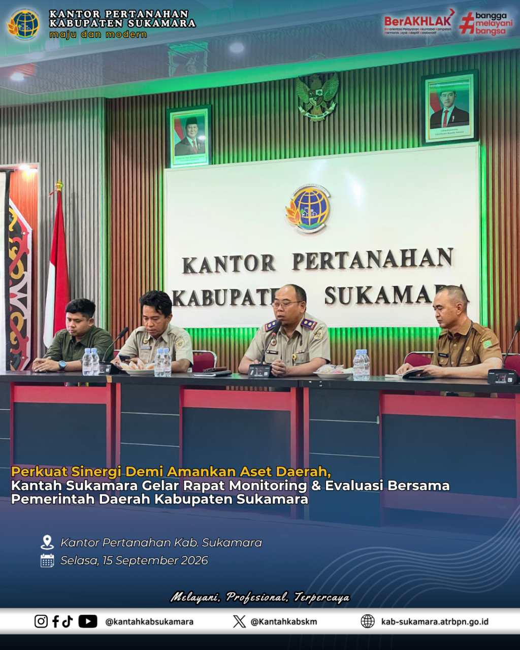 Rapat Monitoring dan Evaluasi Bersama Pemerintah Daerah Kabupaten&nbsp;Sukamara