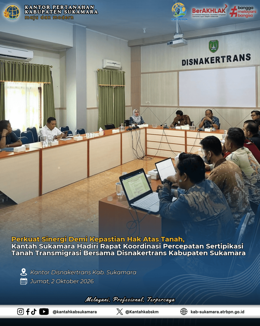 Percepatan Sertipikasi Tanah&nbsp;Transmigrasi